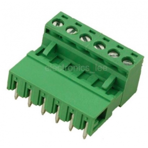 HR0626 5.08mm Right Angle Screw Terminal block - 6 pin